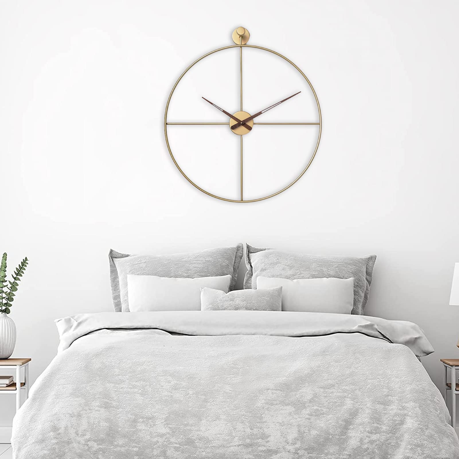 Ylight 24 Inch Large 3D Metal Wall Clock - Silent Non-Ticking Battery Operated - Rustic Farmhouse Decor for Kitchen, Living Room, Bedroom & Office - Perfect for Home, Office & Commercial Spaces