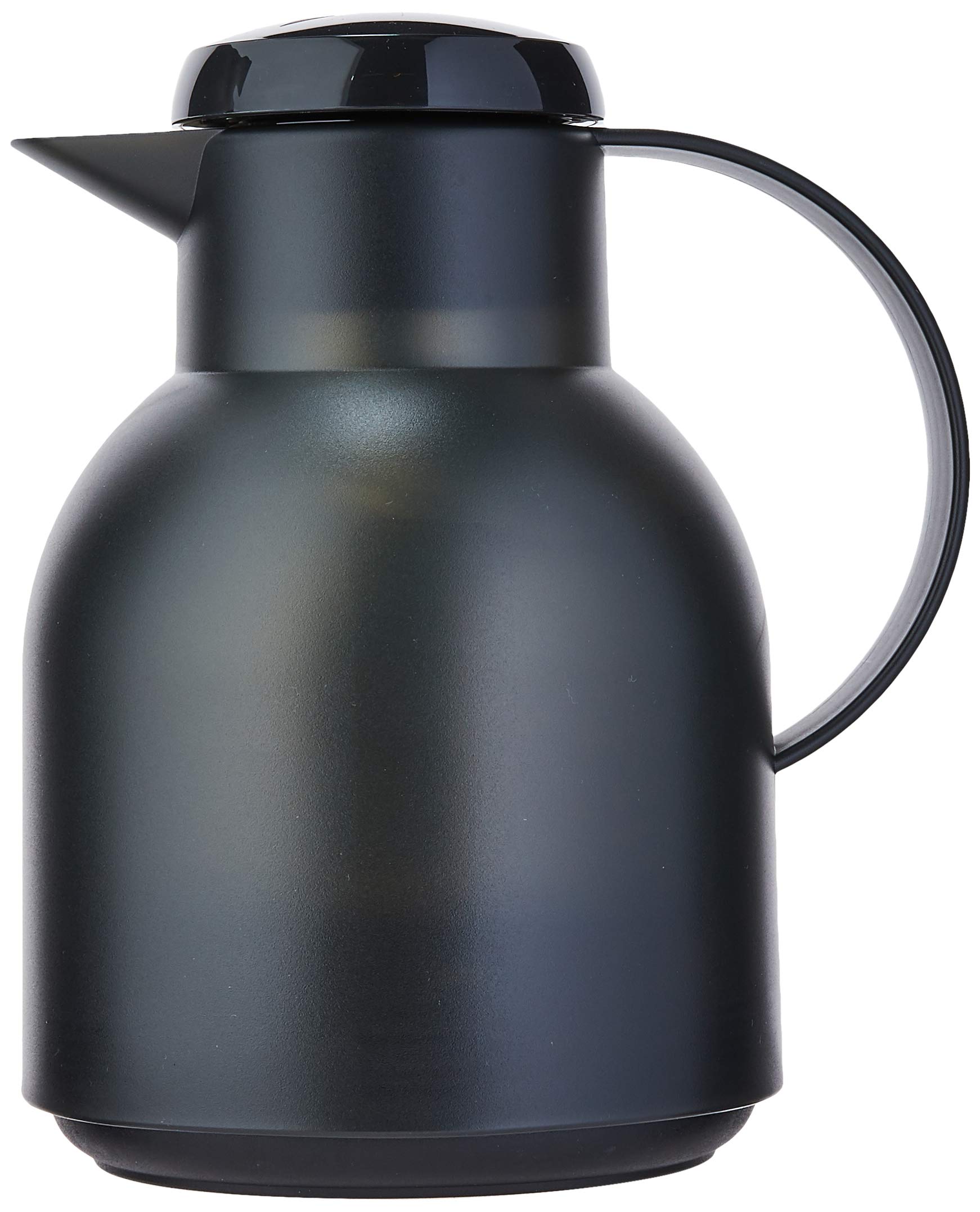 Emsa Samba Quick Press Vacuum Insulated Thermal Carafe - 34 oz Translucent Black | Keep Coffee Hot for Hours | Perfect for Office, Home & Outdoor Use