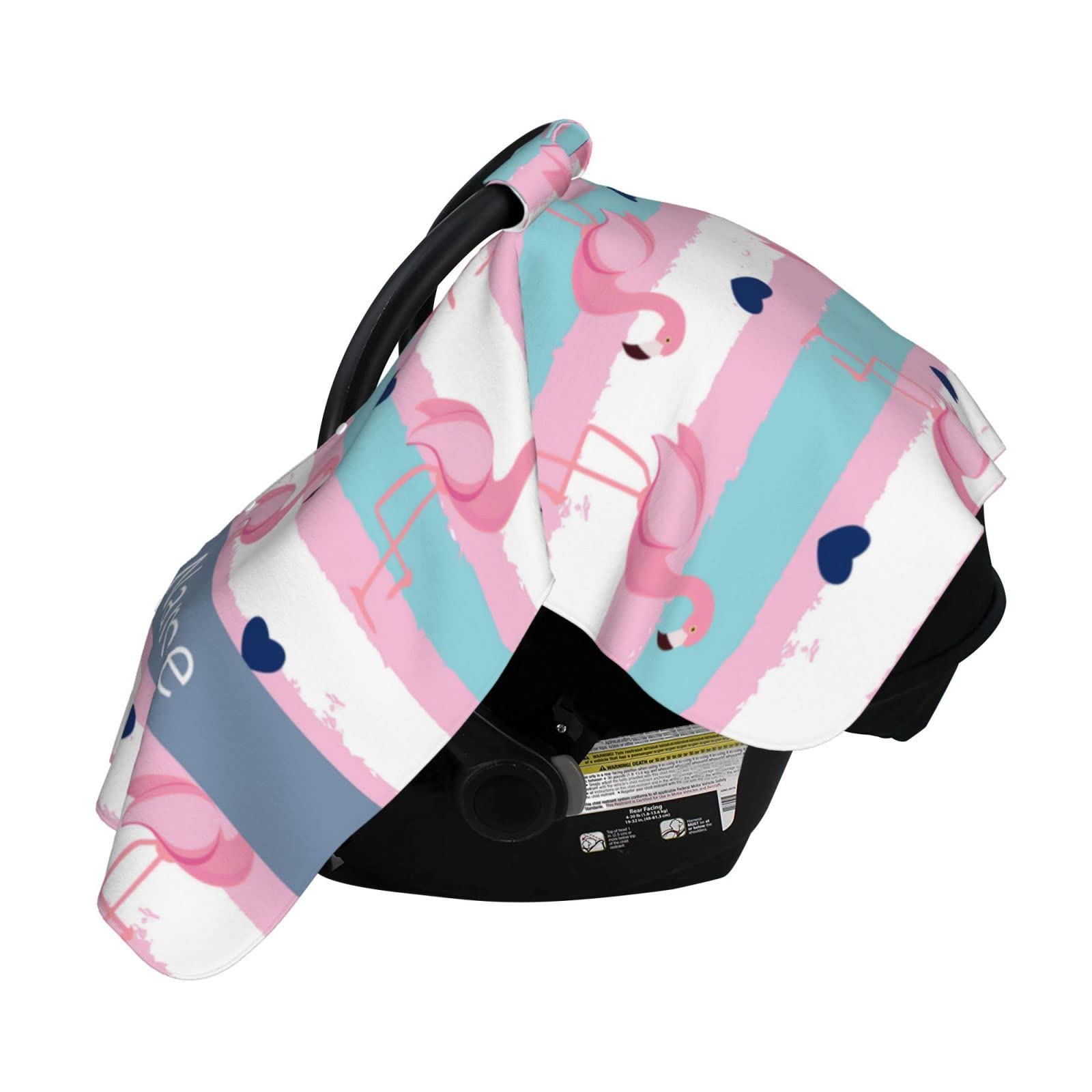 Personalized Baby Car Seat Covers with Name - Custom Infant Car Seat Canopy for Boys & Girls - Nursing & Breastfeeding Cover - Perfect for Travel, Shopping & Daily Use