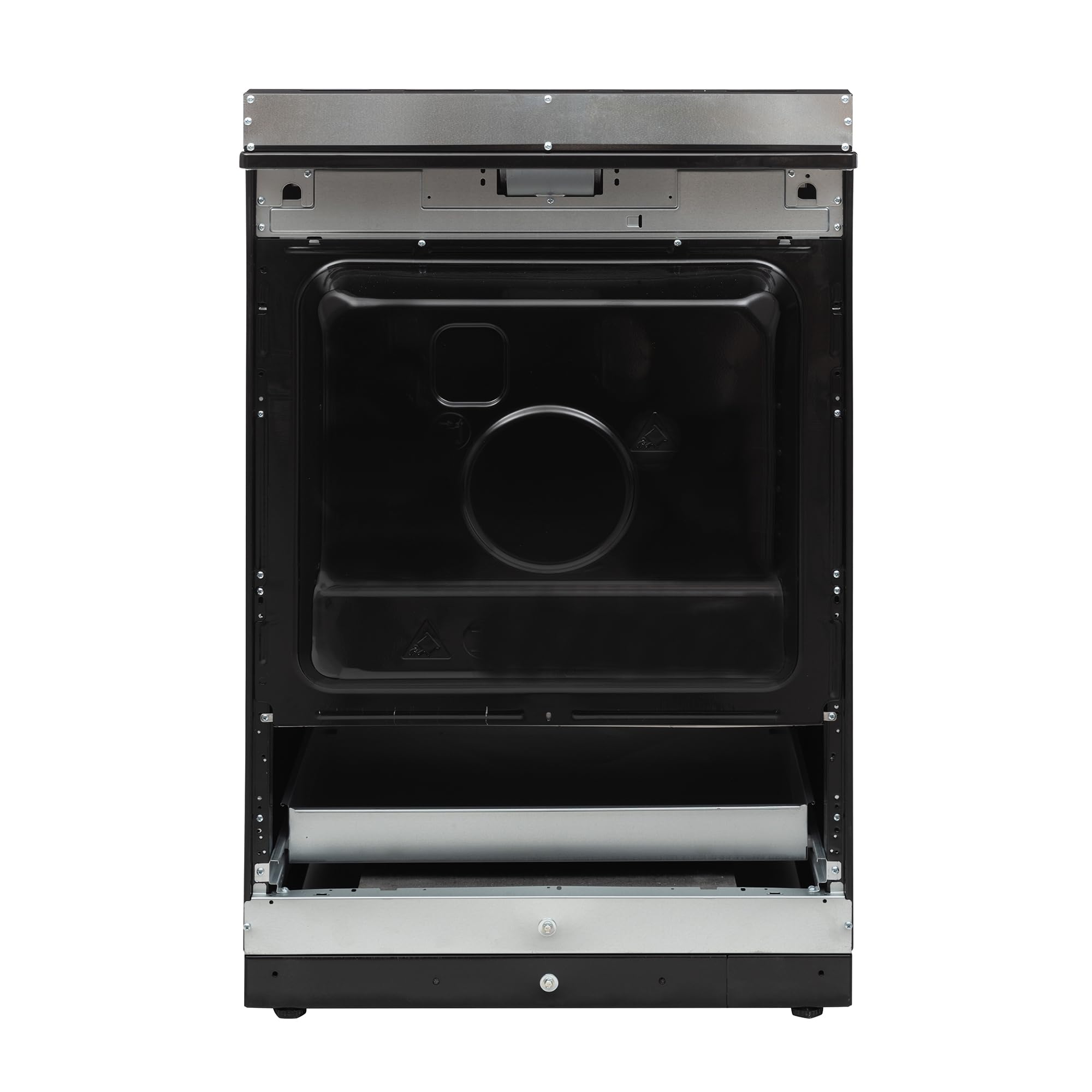 24-Inch Stainless Steel Electric Stove with Convection Oven, Air Fryer & Ceramic Cooktop - 4 Burner Kitchen Range for Baking, Roasting & Air Frying | Perfect for Home Chefs & Modern Kitchens (SS)