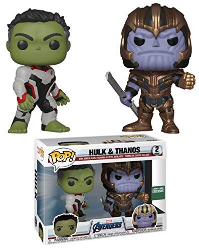 POP! Hulk & Thanos Vinyl Bobble-Heads 2 Pack - Avengers Endgame Collectible Figures | Marvel Superhero Action Figures for Display & Gifts