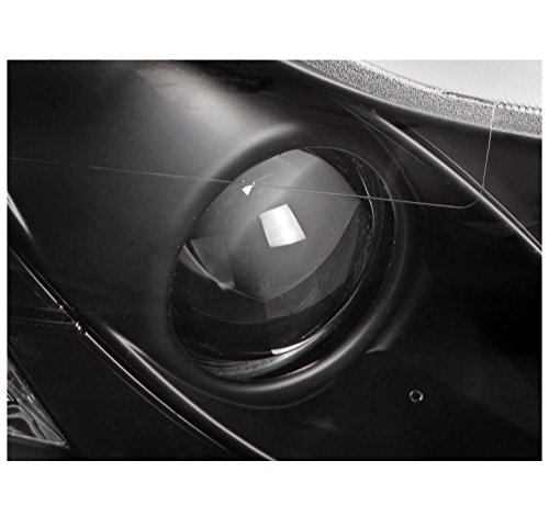 Chevy Cruze Halo DRL LED Black Projector Headlights - Left & Right Pair Replacement - Upgrade for Night Driving & Enhanced Visibility