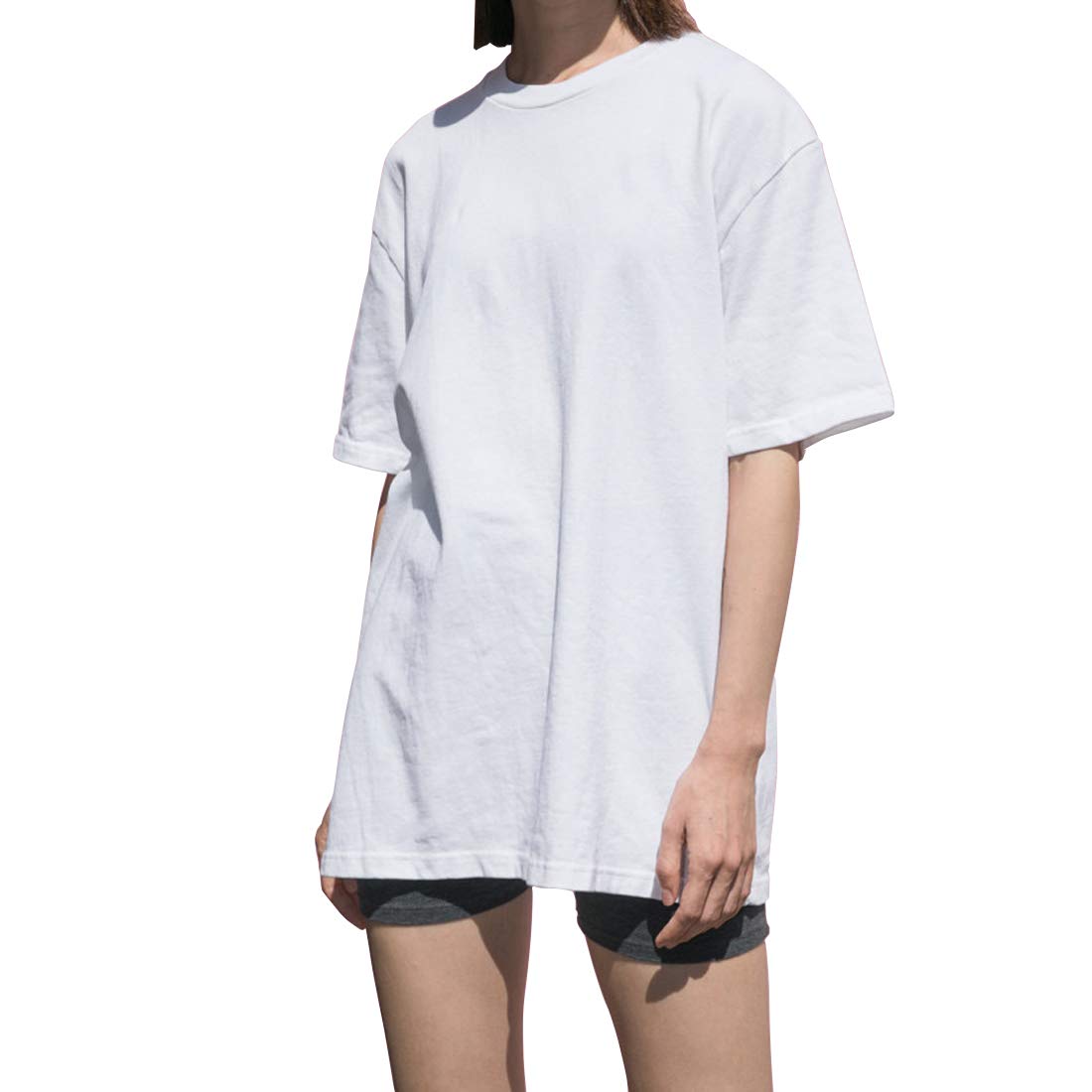 Oversized T-Shirt Dress for Women - Summer Cotton Loose Tee Top in White, Black, Green, Grey, Yellow, Blue, Orange, Purple & Red | Plus Size Casual Wear for Beach, Lounge & Everyday Outfits