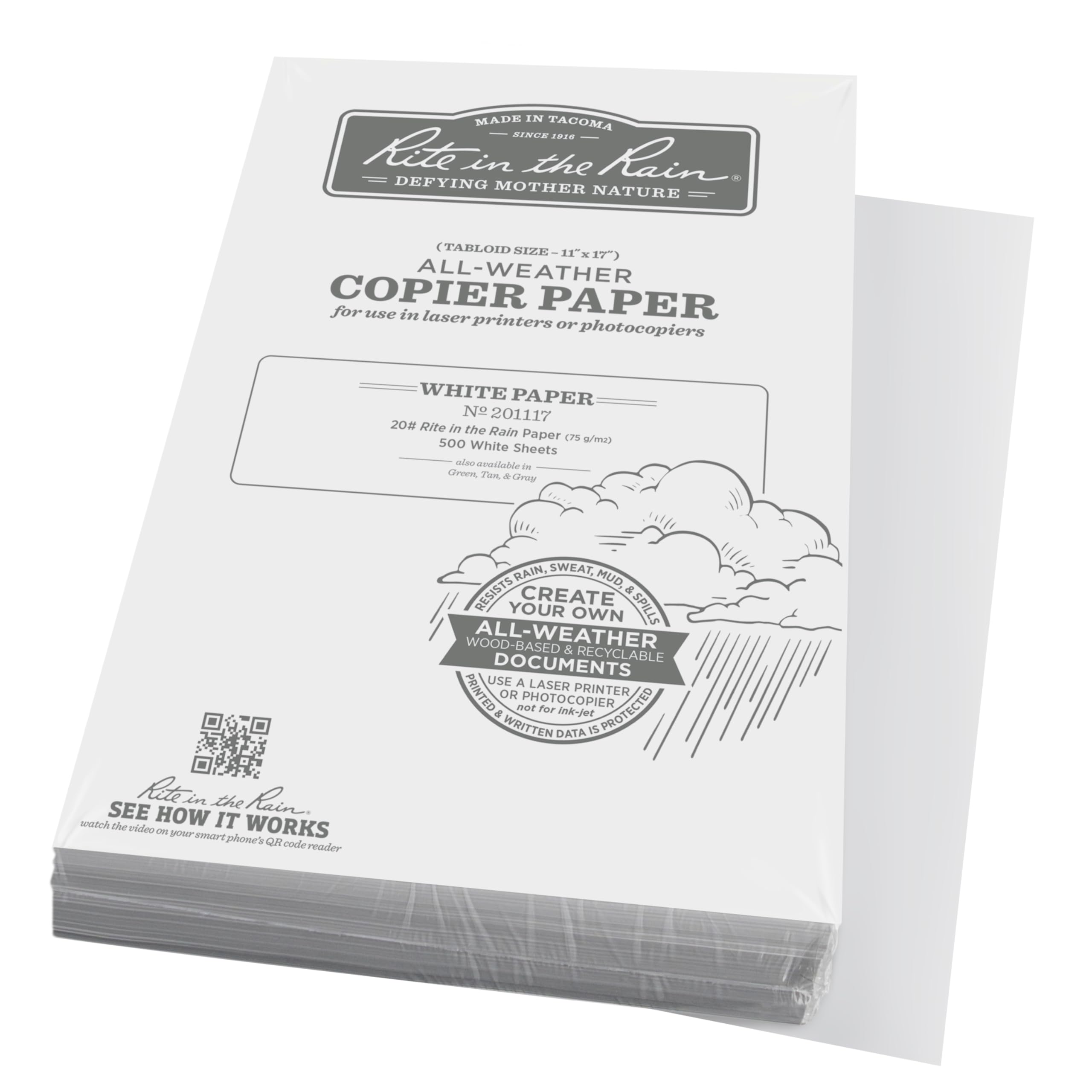 Rite In The Rain Weatherproof Laser Printer Paper - 11