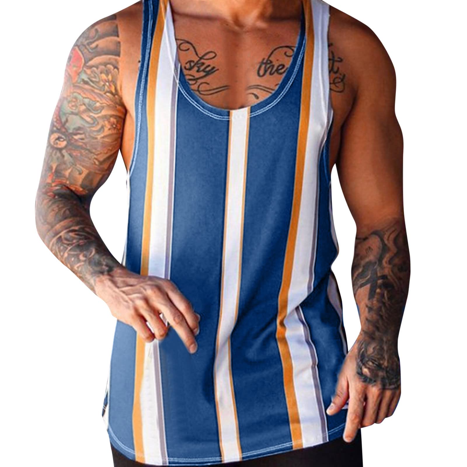 **Xiloccer Men's Muscle Fit Undershirt - Sleeveless Tank Top for Running, Workout & Casual Wear - Breathable & Comfortable Activewear Shirts for Gym, Sports & Everyday Use**