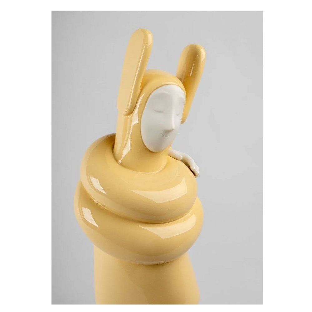 Jaime Hayon Yellow Embraced Sculpture - Modern Art Decor for Home, Office & Gift Giving