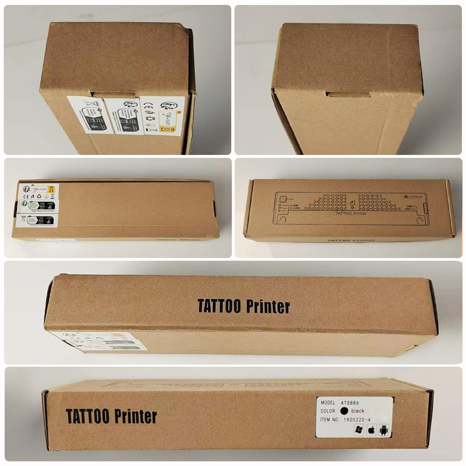 TATELF Wireless Tattoo Stencil Printer Machine - Portable Thermal Transfer Stencil Maker with 15pcs Tattoo Transfer Paper for Professional & Home Tattoo Artists | Perfect for Tattoo Studios, DIY Tattooing & Body Art Design