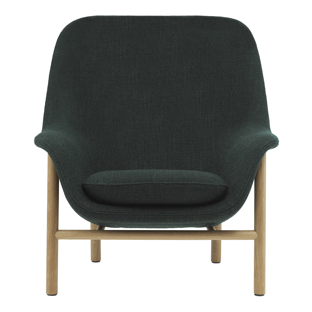 Modern Drape High Lounge Chair with Wooden Legs - Stylish Accent Chair for Living Room, Bedroom, or Office - Perfect for Relaxing and Reading