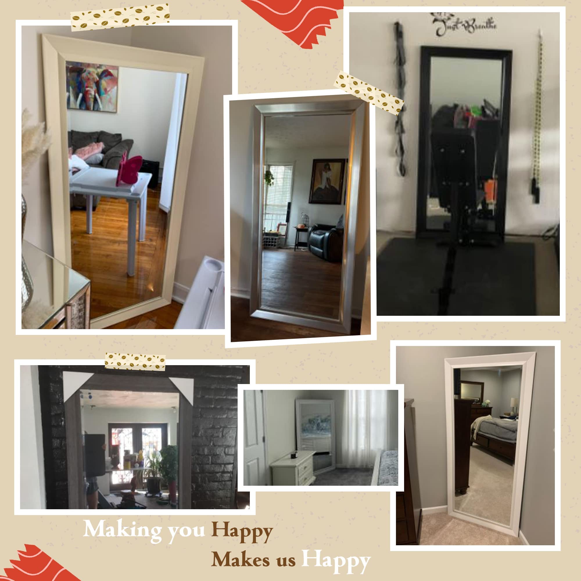 Extra Large Full Length Floor Mirror - 72