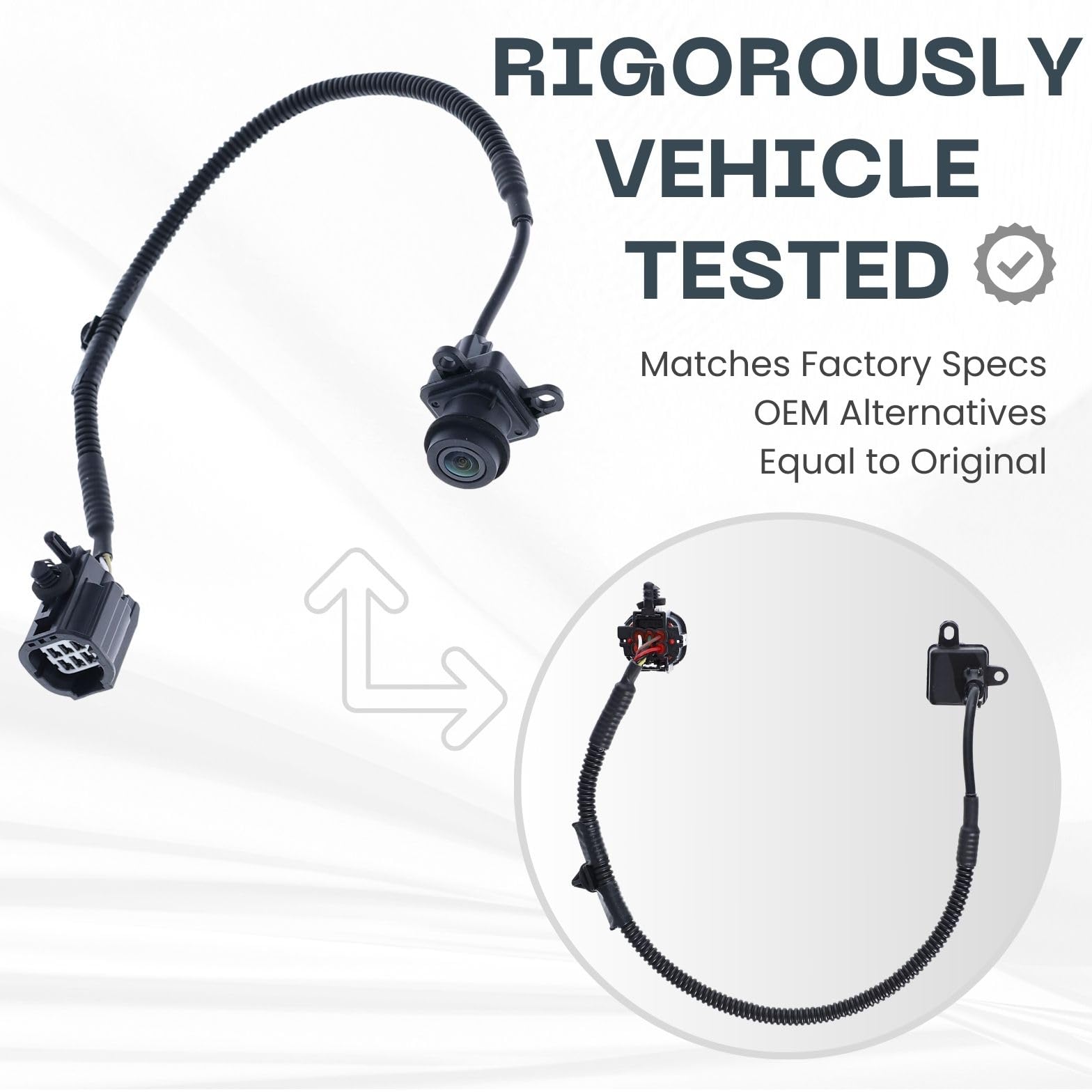 High-Quality Backup Camera Replacement for 2009-2012 Dodge Ram - Compatible with OE Part # 56054041AA, 56054041AB, 56054041AC, 56054041AD, 56054041AE, 56054164AA, 56054164AB, 56054164AC, 56054164AD, 68044906AA, 68044906AB, 68044906AC, 68044906AD - Perfect for Parking Assistance and Rearview Safety