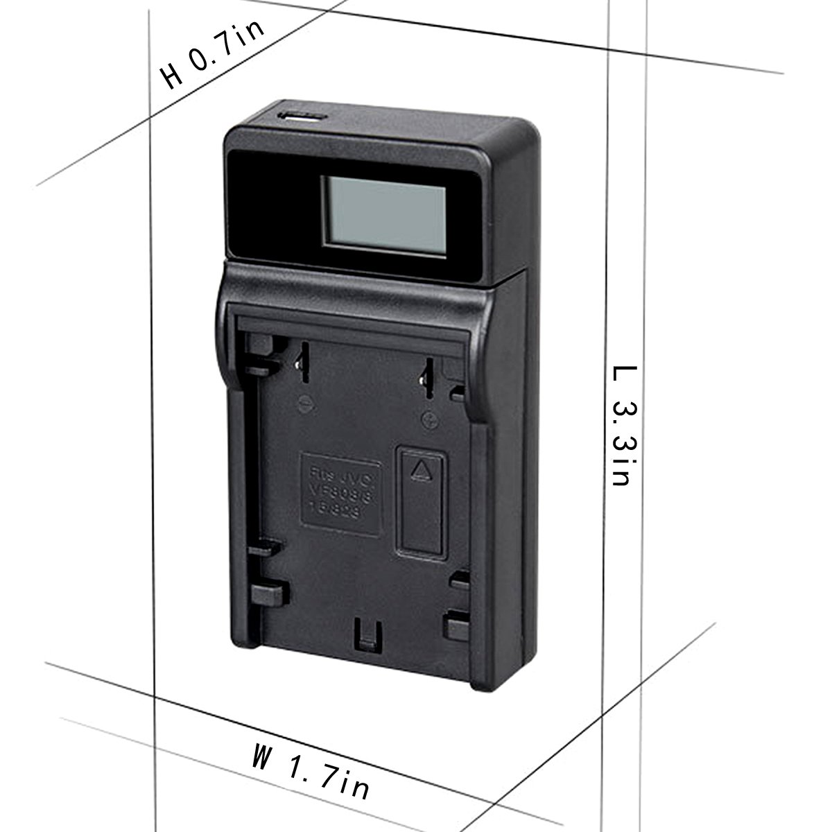 Slim USB Fast Travel Battery Charger for Sony DCR-PC105/PC105E/PC105K/PC110 Handycam Camcorder - LCD Display, Compact & Lightweight for Travel, Vlogging & Outdoor Filming
