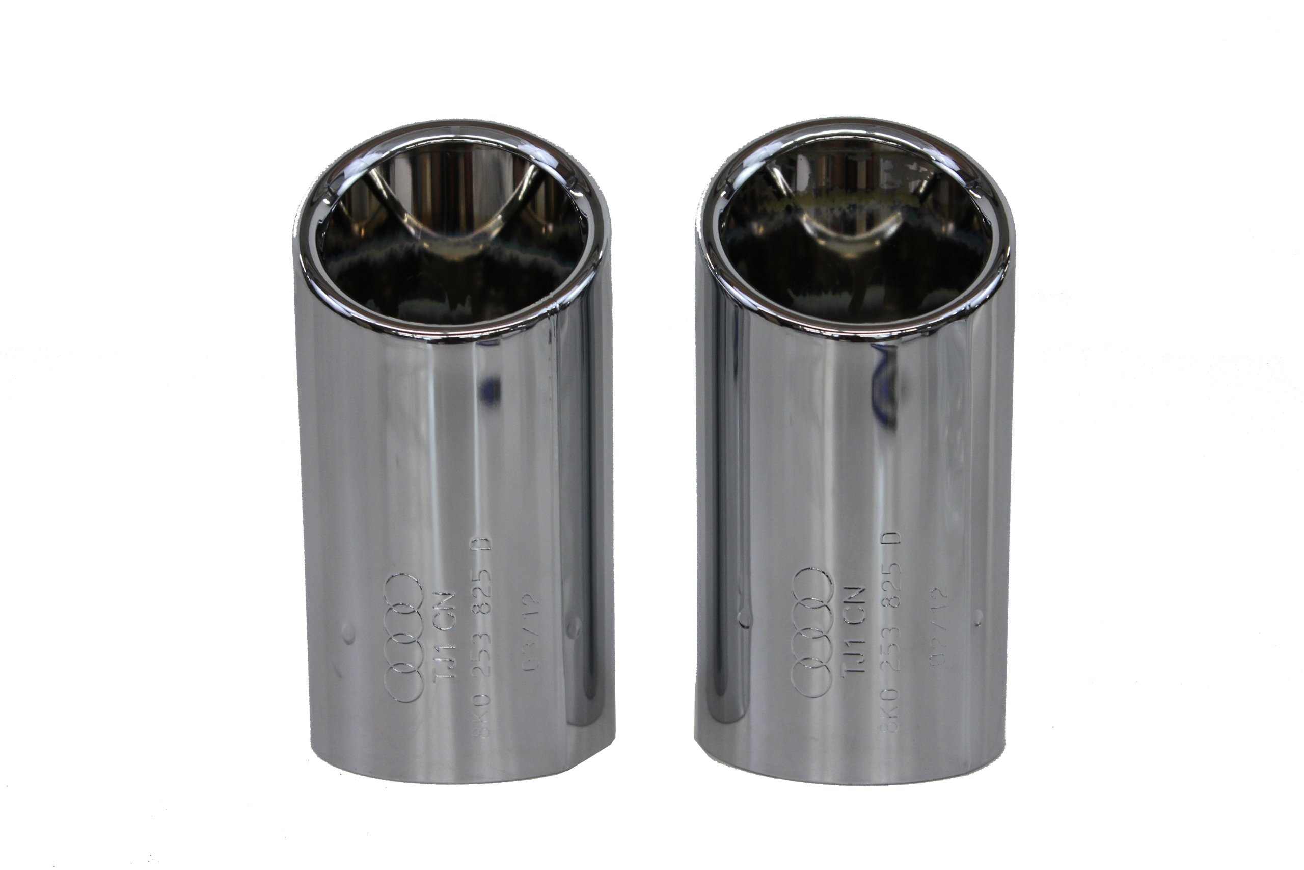 Audi Genuine Accessories 8K0071761 Chrome Exhaust Tip - Premium Stainless Steel Car Exhaust Pipe Tip for Audi A4 A5 Q5 S4 S5 (2009-2016 Models) - Enhances Vehicle Appearance & Performance