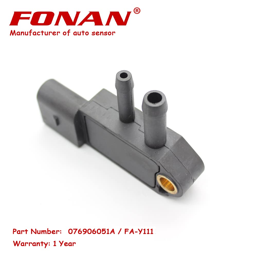 Audi Porsche SEAT Skoda VW Compatible DPF Differential Exhaust Pressure Sensor (0281006005 0281006006 0281002759 059906051A) - Improve Engine Performance & Reduce Emissions for Diesel Vehicles