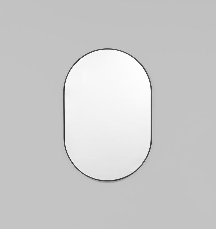 Bjorn Oval Mirror - Black, 50×75cm (20×30 Inches) - Modern Wall Decor for Living Room, Bedroom & Entryway