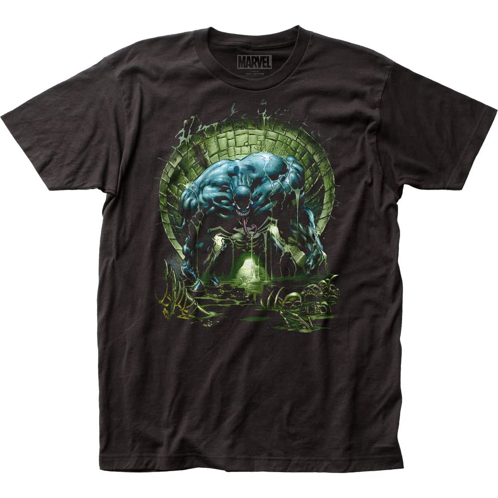 Marvel Venom Sewer Slim Fit T-Shirt - Official Licensed Graphic Tee for Men - Cool Superhero Casual Wear for Comic Fans & Gamers