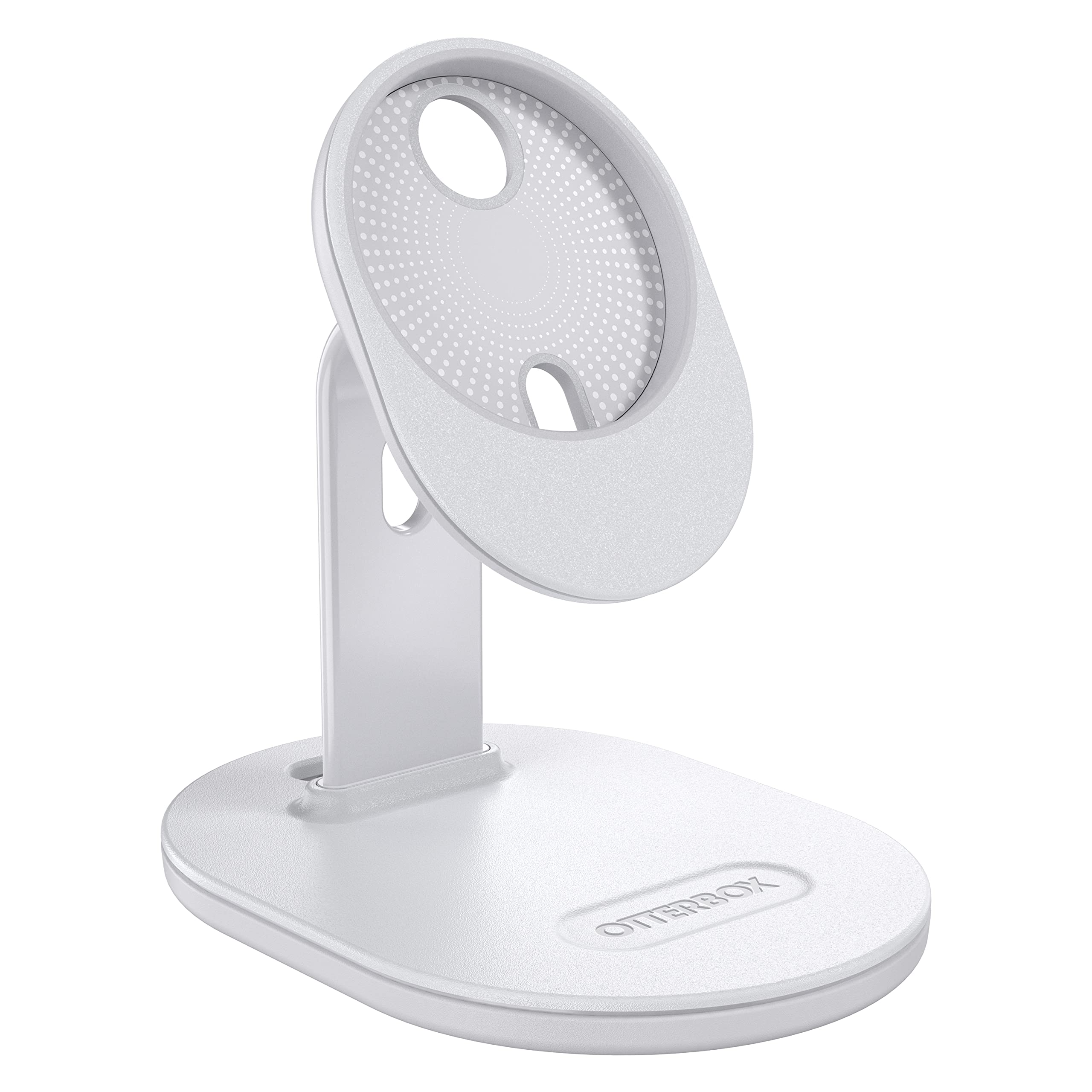 OtterBox Stand Holder for Apple MagSafe Charger - Precision Fit Design with Strong Magnetic Alignment for iPhone 12/13/14/15 Pro Max - Perfect for Desk, Office & Nightstand Charging (White)