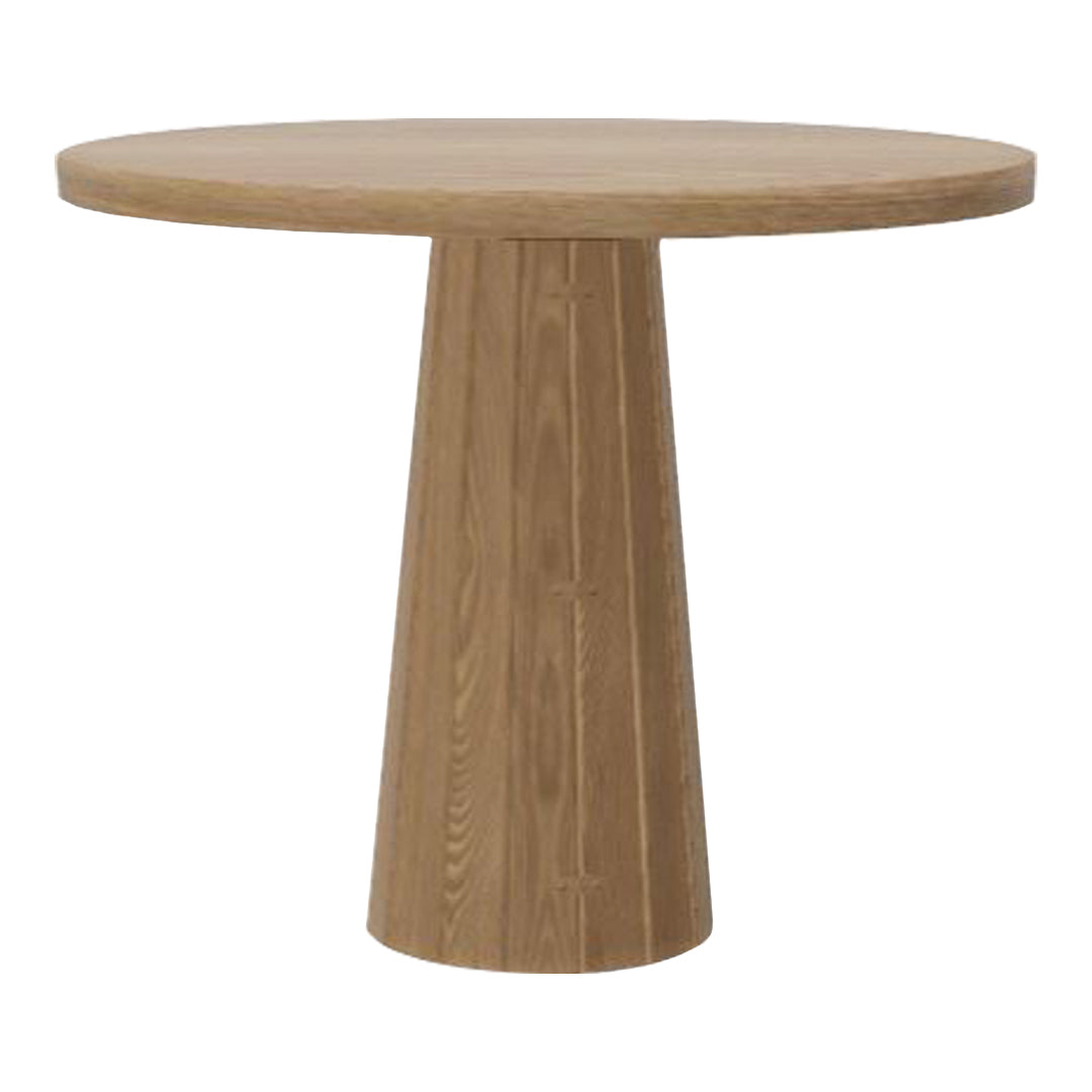 Modern Round Container Dining Table with Narrow Base - Perfect for Small Spaces, Apartments & Cozy Kitchens