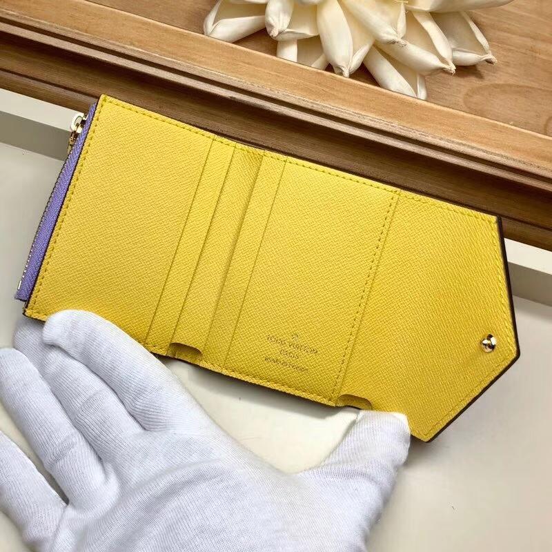 LV Monogram Canvas Zoé Wallet in Pink/Lila - Compact & Stylish for Summer 2019 Collection | Perfect for Everyday Use, Travel & Gift Giving