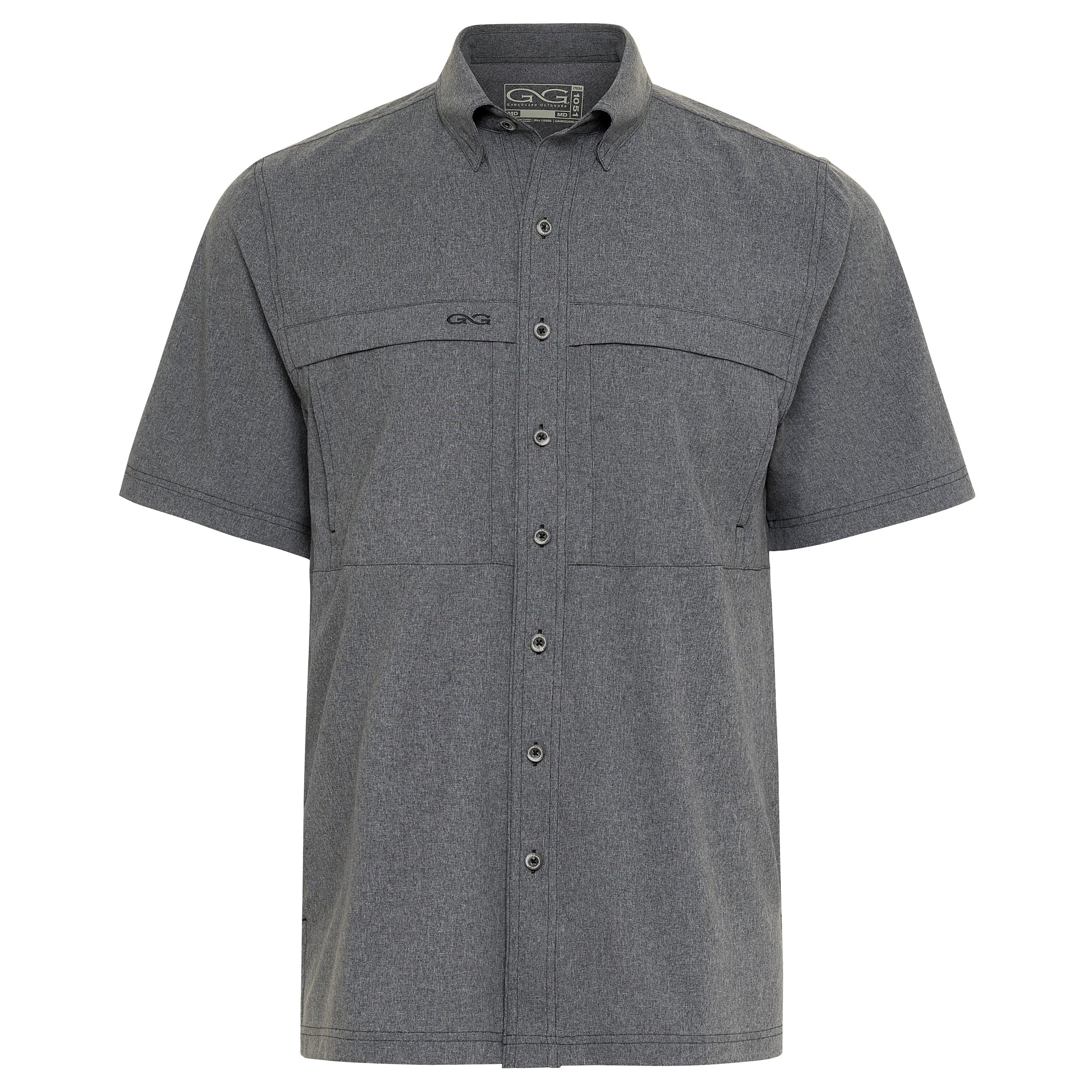 GameGuard Caviar MicroTek Shirt - Premium UV Protection Performance Shirt for Outdoor Sports & Travel - Ideal for Hiking, Golf, and Summer Activities