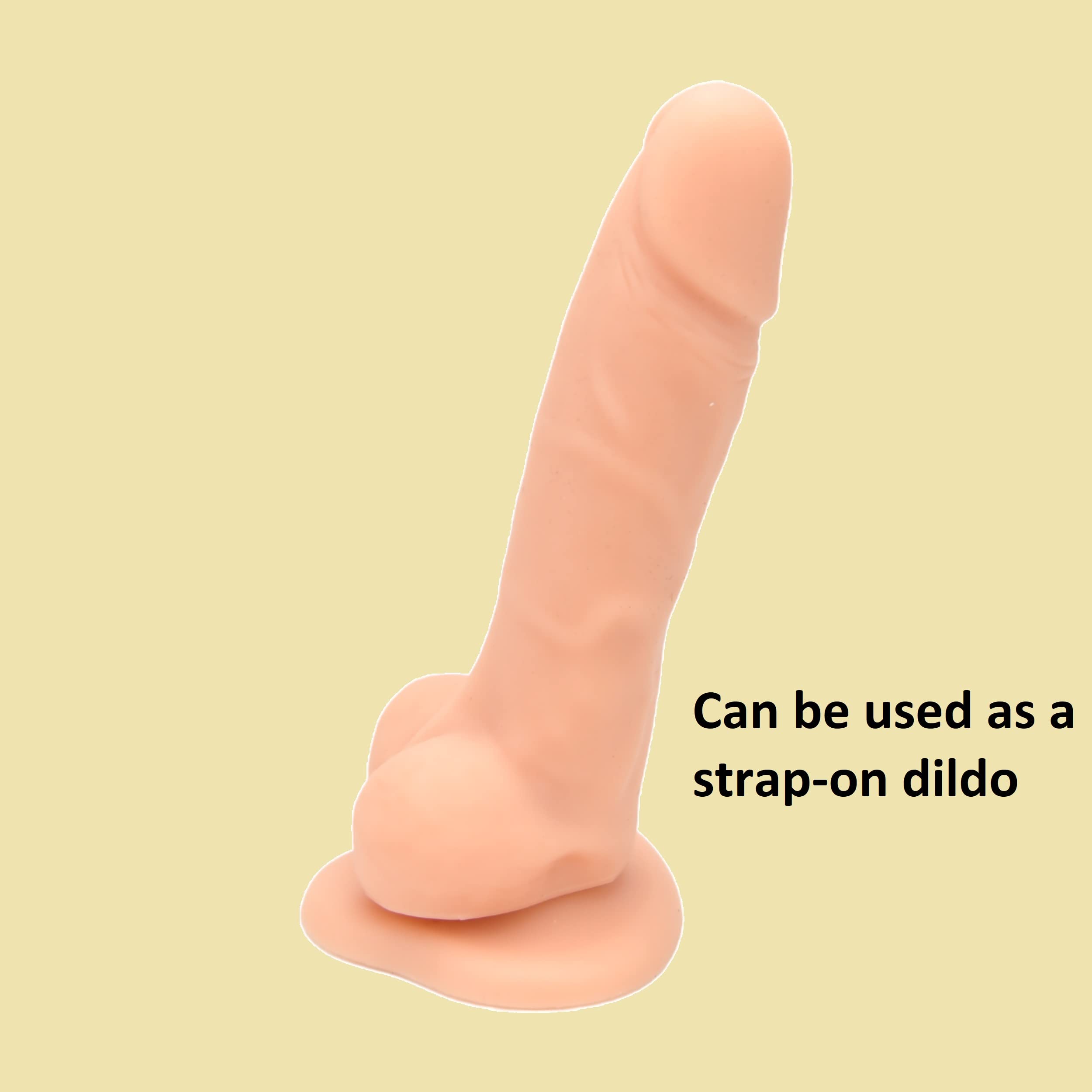 7 Inch Realistic Silicone Dildo with Strong Suction Cup - Lifelike Adult Sex Toy for Solo Play & Couples Use - Perfect for Bedroom Fun, Shower Play & BDSM Scenes