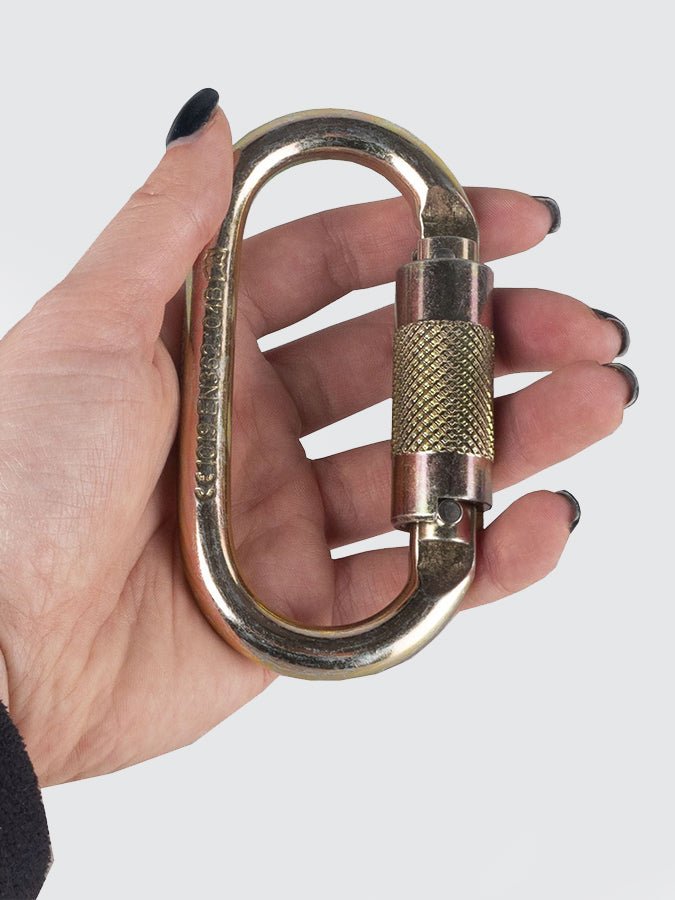 Yoga Studio Prodigy Auto Locking Steel Oval Carabiners - Durable Climbing Gear for Yoga Straps, Gym Equipment & Outdoor Adventures