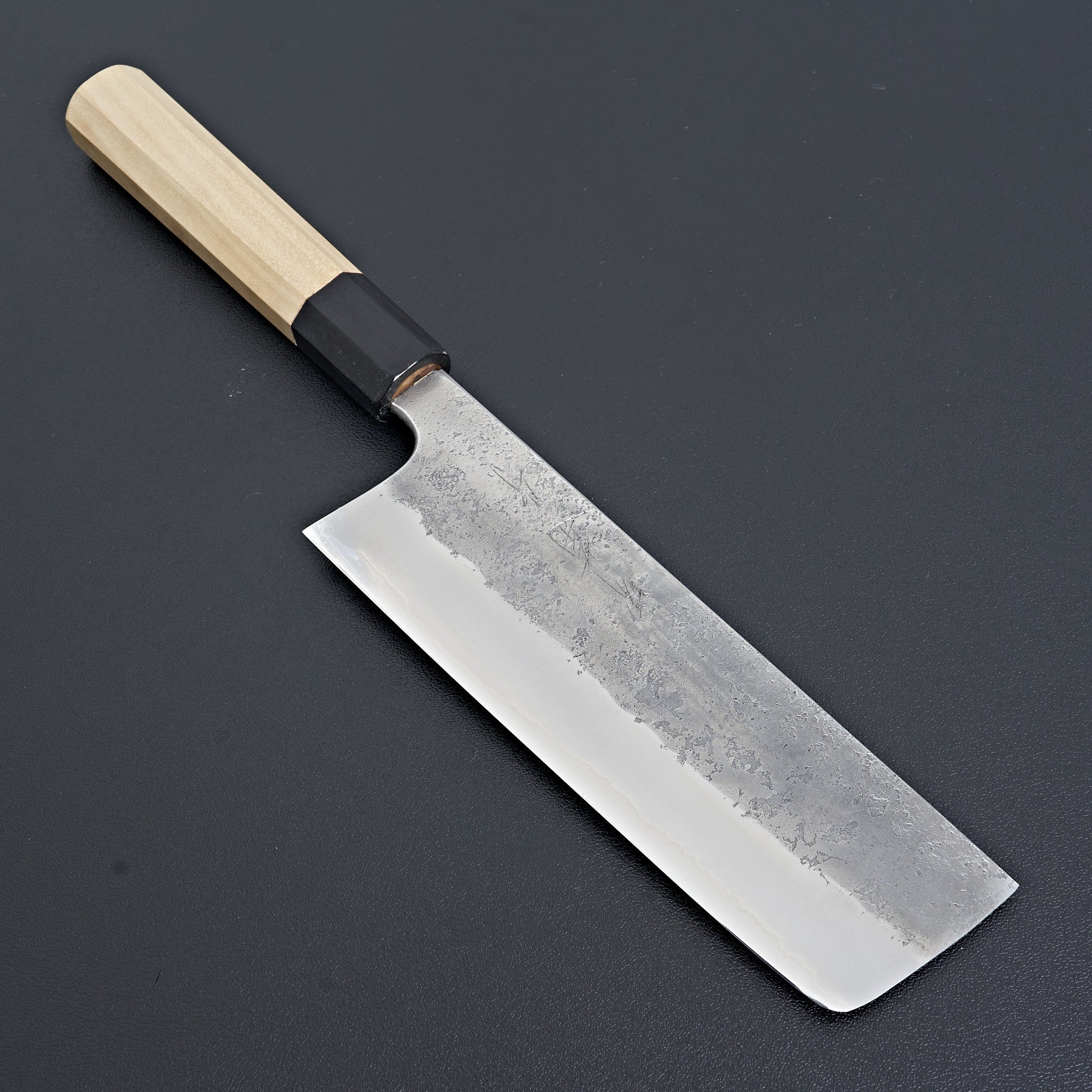 Premium Kikumori Nashiji Blue #2 Nakiri Knife 165mm - Japanese Vegetable Knife for Professional Chefs & Home Cooking - Perfect for Slicing, Dicing & Chopping Vegetables