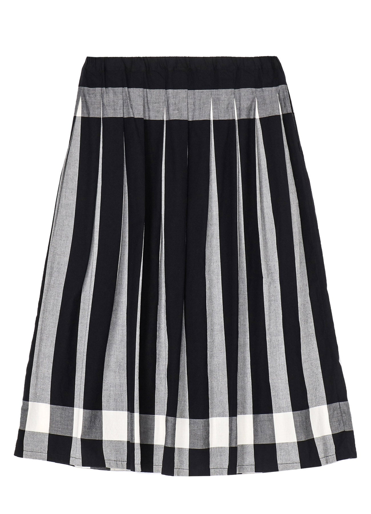 Stylish Cotton Plaid Striped Skirt for Women - Trendy A-Line Midi Skirt with Pockets - Perfect for Casual Outfits, Office Wear & Fall Fashion