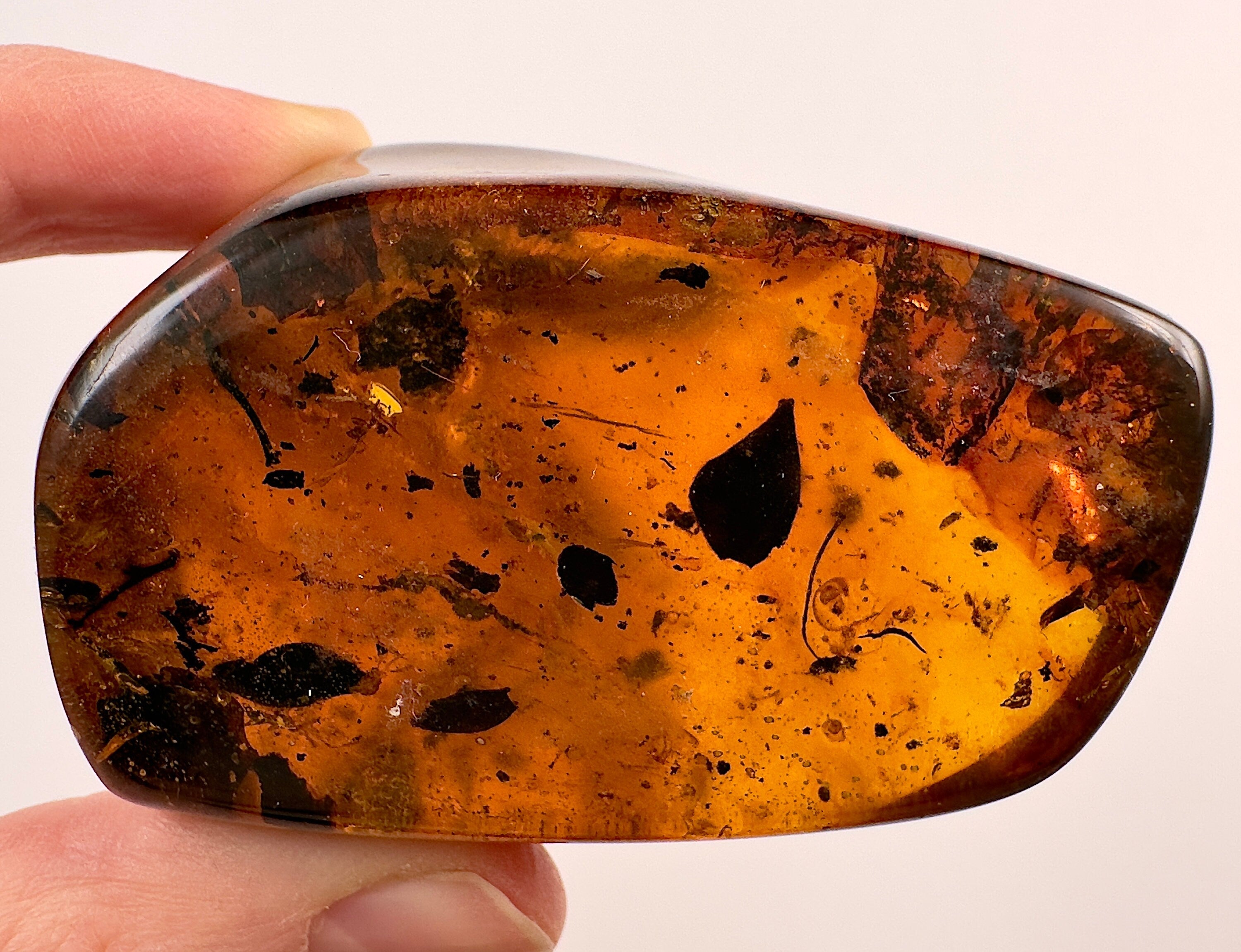 Natural Amber Stone with Insect Inclusion - Genuine Fossilized Tumbled Crystals for Healing & Collection | Perfect for Jewelry Making, Meditation & Home Decor
