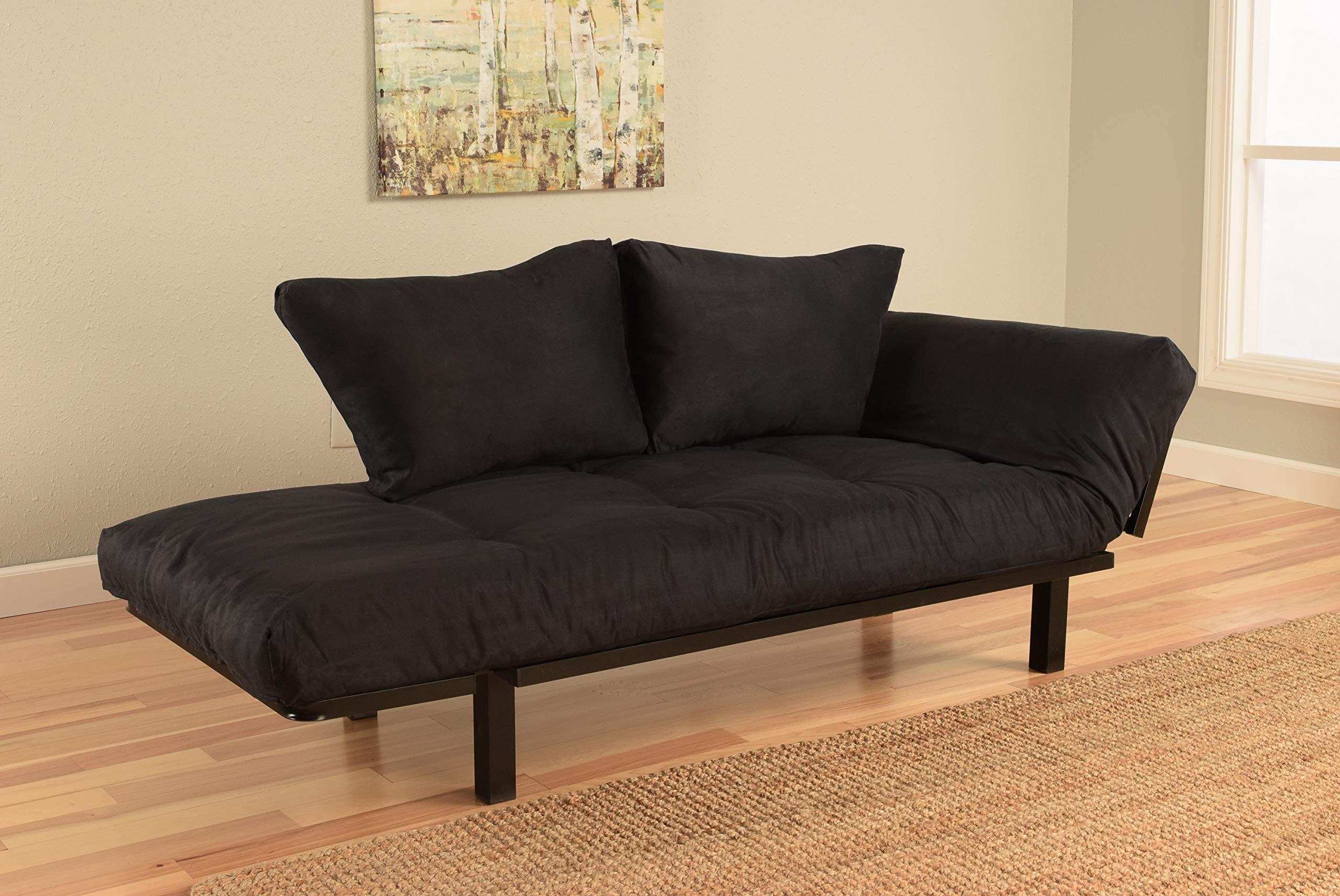 Best Futon Lounger Mattress Only - Comfortable Convertible Sofa Bed for Small Spaces - Perfect for College Dorm, Studio Apartment, Guest Room & Outdoor Patio (Black) - Ideal for Lounging, Napping & Relaxing