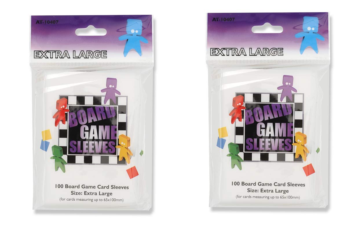 2 Packs Arcane Tinmen Board Game Sleeves - 100 Count Extra Large Size Card Protectors for MTG, Pokemon & Trading Cards - Perfect for Card Collectors & Game Nights