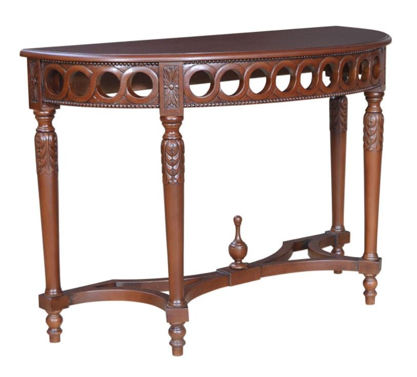 Anderson Teak Neoclassical Demilune Console Table HT 101 - Elegant Entryway & Hallway Furniture for Home Decor