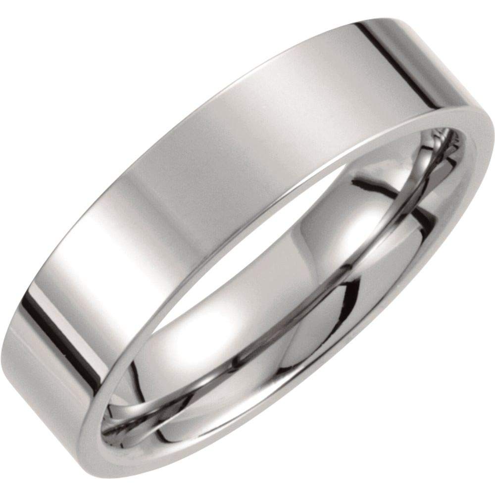 Titanium 6mm Flat Polished Wedding Band Ring for Women - Durable & Hypoallergenic Fine Jewelry - Perfect Bridal Gift, Anniversary Present & Everyday Wear