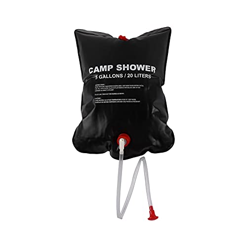 **A K Homes - Solar Water Bag for Camping, Portable Fast Heating Shower Bag with Nozzle - Outdoor Shower for Hiking, Beach, RV & Emergency Use**