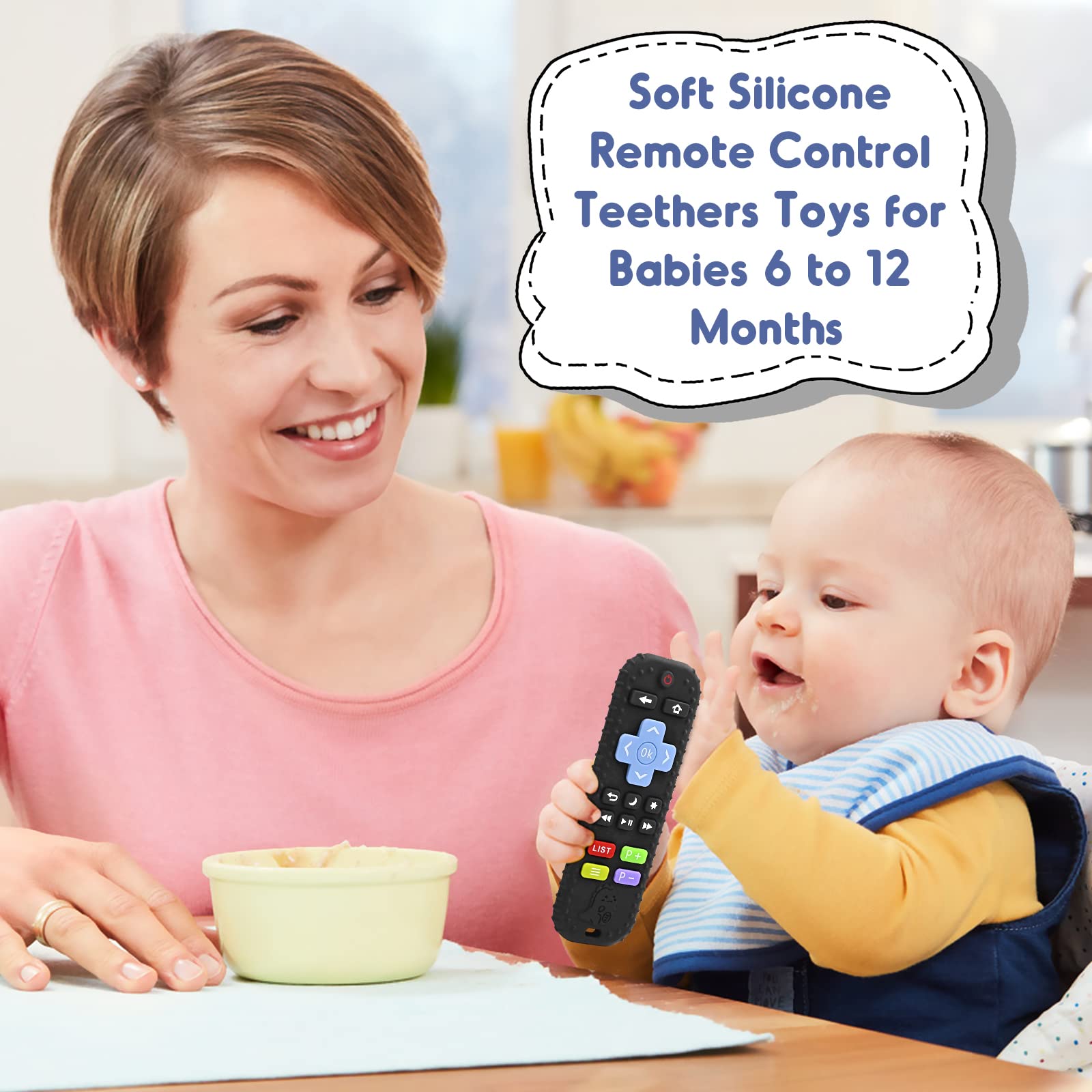 **Baby Teething Toys for 3-12 Months - Silicone Teether & Sensory Toy for Infants & Toddlers (Food-Grade, BPA-Free) - Perfect for Soothing Gums, Bath Time, and Autism Sensory Play - Great Baby Shower Gift for Boys & Girls**