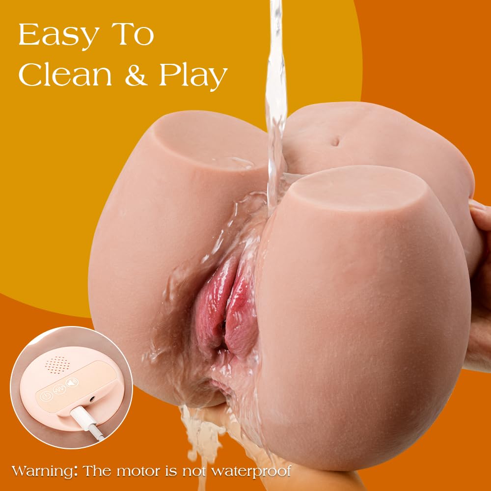 8LB Realistic Male Masturbator with Sucking & Vibrating Motor - Brown Automatic Pocket Pussy with Vaginal Channel - Hands-Free Adult Sex Toy for Men - Perfect for Solo Play, Discreet Storage & Enhanced Pleasure