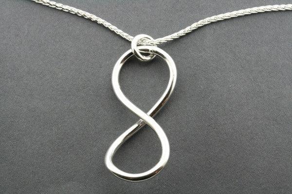 Infinity Pendant Necklace with 70cm Espiga Chain - Elegant Jewelry for Women, Perfect for Parties, Weddings & Everyday Wear