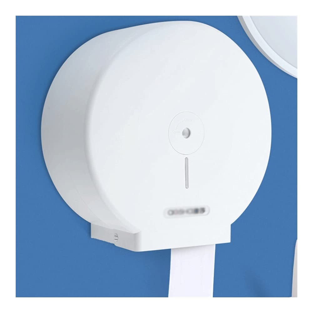 Touchless Paper Towel Dispenser for Bathroom - Lockable Jumbo Roll Toilet Paper Holder - 250M Long 2-Ply Tissue up to 4-1/4
