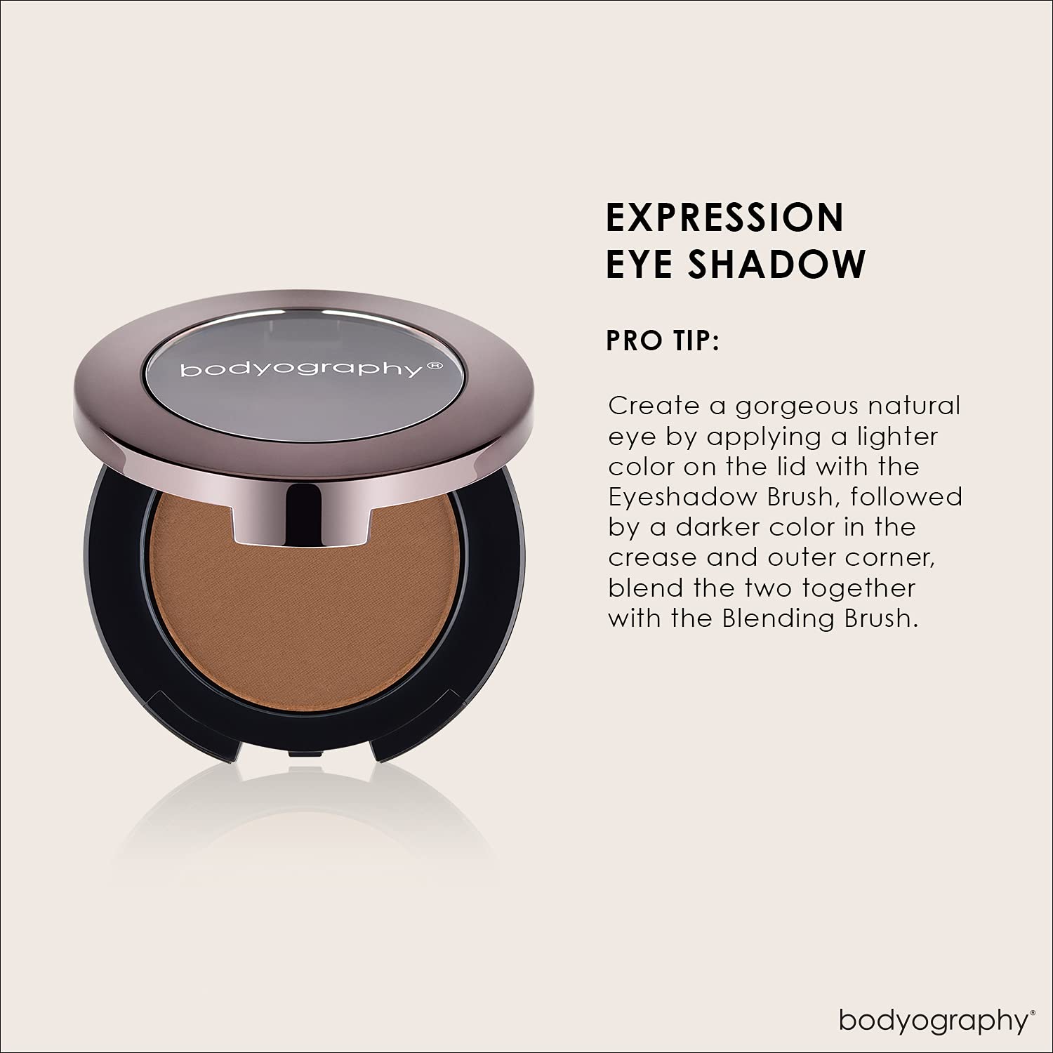 Bodyography Expressions Eye Shadow in Truffle - 0.14 oz | Highly Pigmented Matte Eyeshadow for Everyday Makeup & Professional Looks | Perfect for Day to Night Transition & Special Occasions