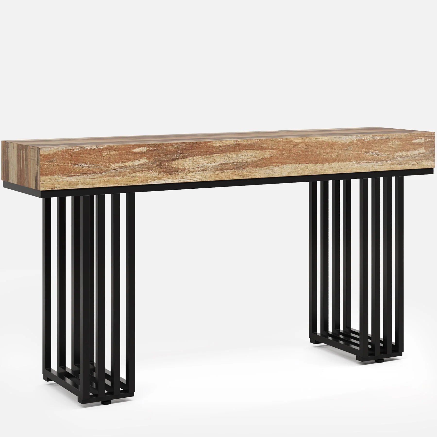 55 Inch Modern Console Table with Sturdy Metal Legs - Elegant Entryway Table for Hallway, Living Room & Bedroom Decor