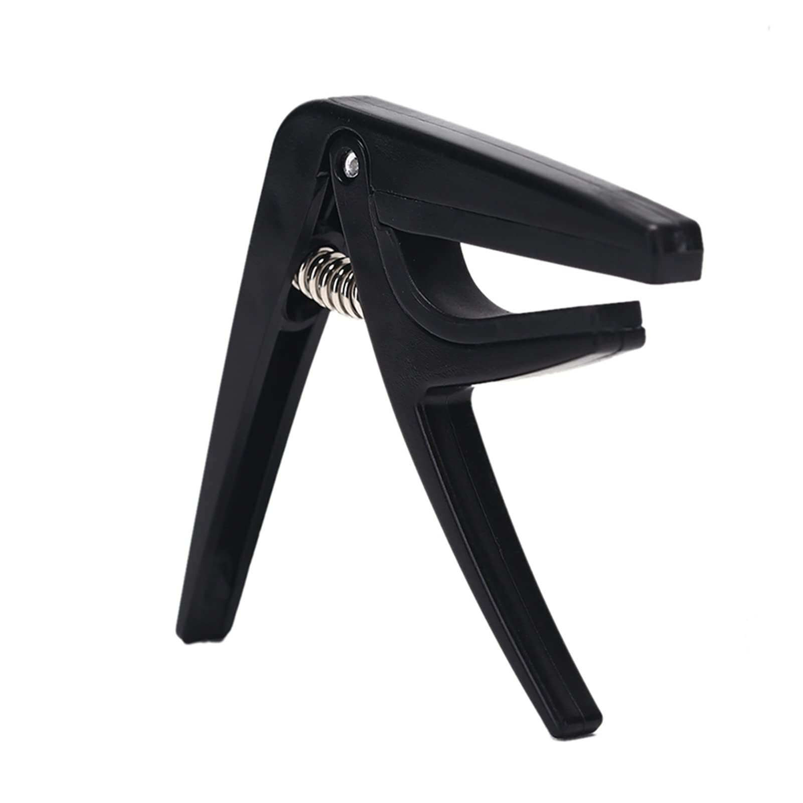 Premium Guitar Capo & Ukulele Capo - Quick Change, Durable Plastic & Steel Design - Black - Perfect for Acoustic, Electric Guitars & Ukuleles - Ideal for Performances, Practice & Recording Sessions