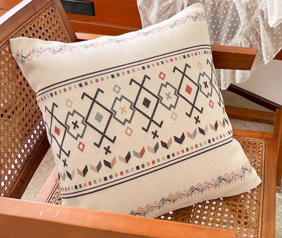 Bohemian Geometric Modern Decorative Throw Pillows - 18x18 Inch Square Cushion Covers for Sofa, Couch & Dining Room - Stylish Home Decor Accent Pillows for Living Room, Bedroom and Office