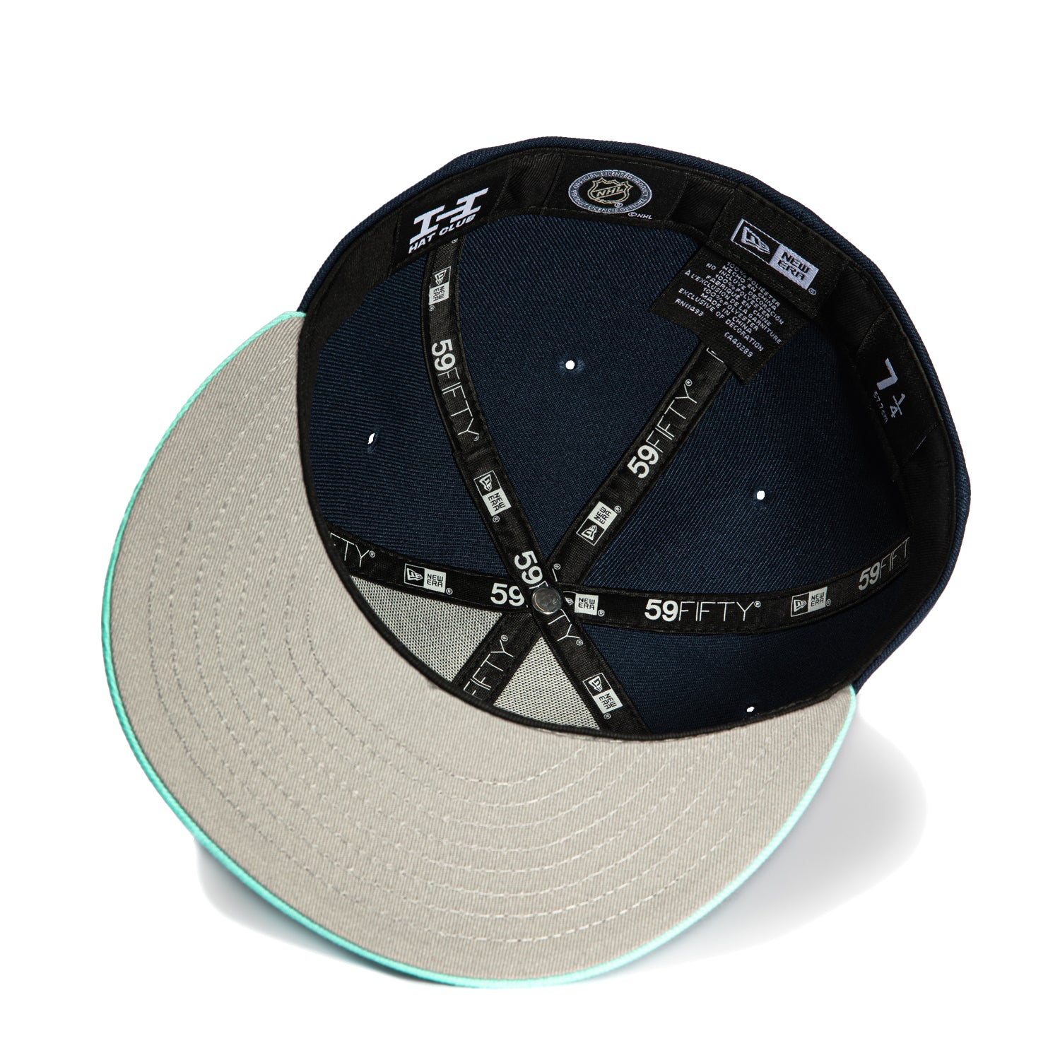 New Era 59Fifty Seattle Kraken Embroidered Patch Snapback Hat - Navy Blue & Mint Green Hockey Cap for NHL Fans | Perfect for Game Day, Streetwear & Sports Collections