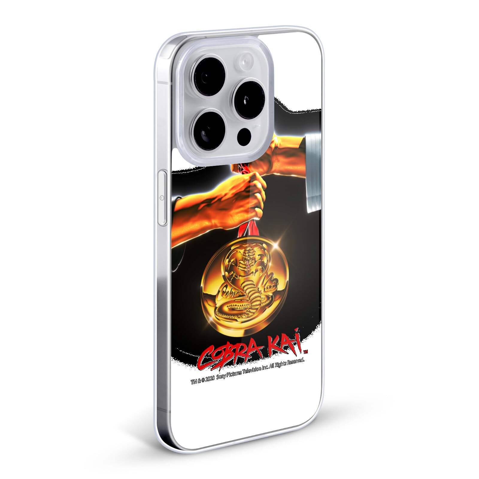 **Officially Licensed Cobra Kai Gold Medal Graphics Soft Gel Case for Apple iPhone 11 - Durable & Stylish Phone Cover for Fans, Perfect for Daily Use & Show Fandom**