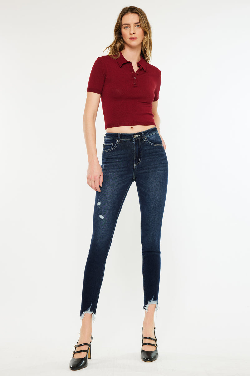 Astrid High Rise Ankle Skinny Jeans for Women - Stretchy Denim Pants, Slim Fit, Comfortable Everyday Wear - Perfect for Work, Date Night & Casual Outings