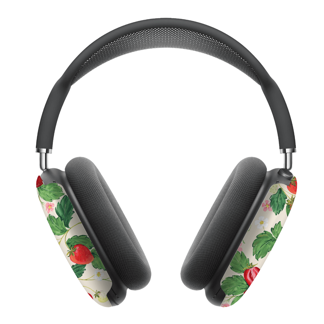 Premium AirPods Max Case with Strawberry Patch Design - Durable Protective Cover for Apple AirPods Max Headphones - Perfect for Travel, Workouts, and Daily Commute