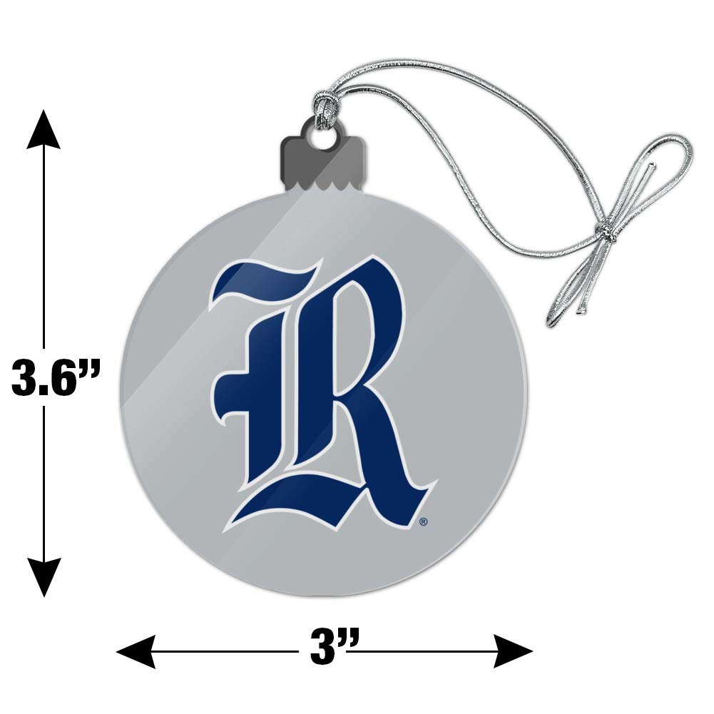 Rice University Owls Logo Acrylic Christmas Tree Ornament - Holiday Decor for Alumni, Fans & Collectors - Perfect for Xmas Trees, Gifts & School Spirit Displays
