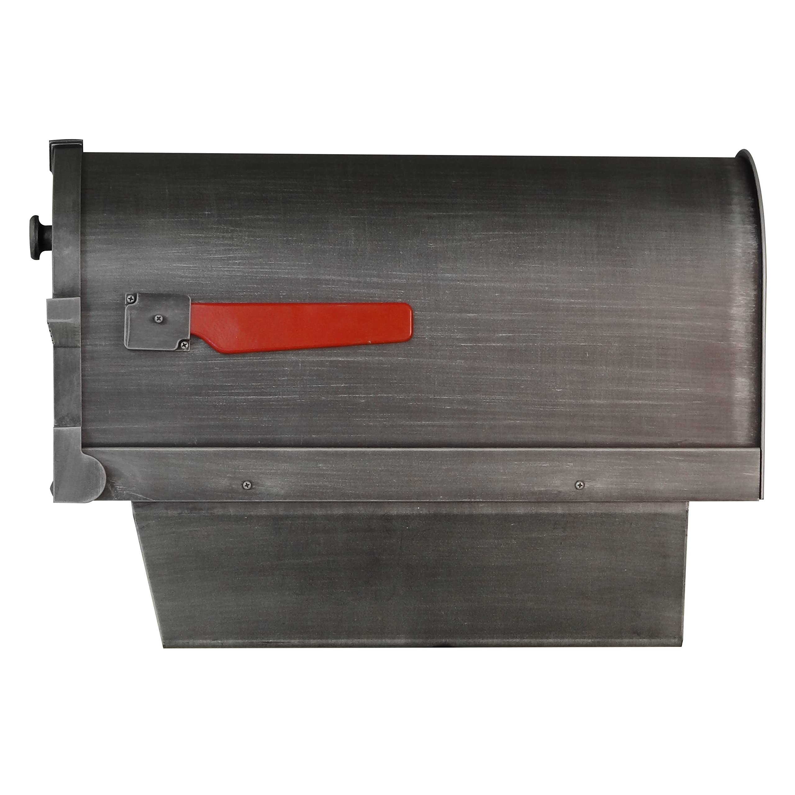 SCS-2014-SW Swedish Silver Aluminum Mailbox - Special Lite Savannah Curbside Post Mount Mailbox with Paper Tube - Durable Outdoor Mailbox for Home, Office & Apartment Use