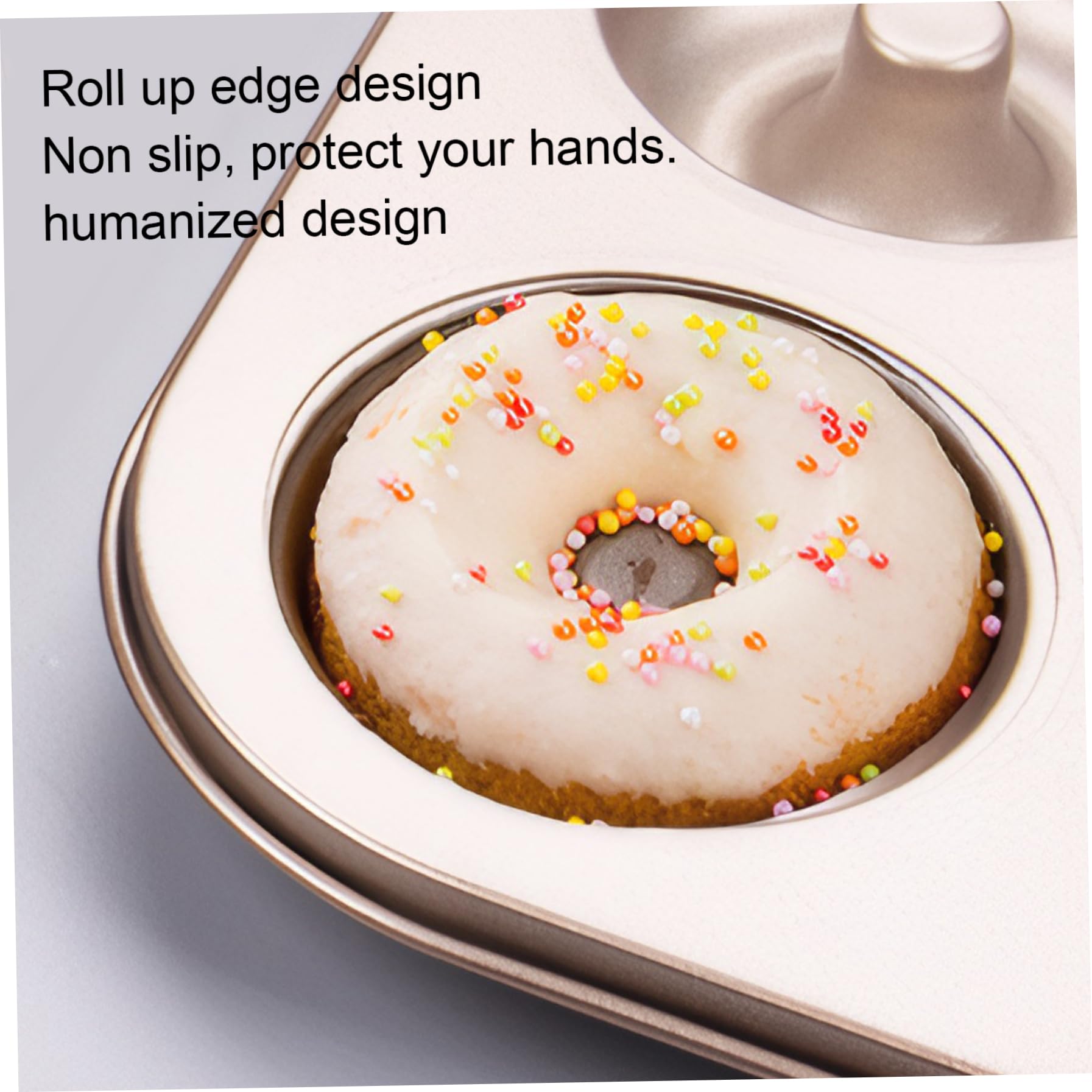 12-Cavity Nonstick Carbon Steel Donut Baking Pan - Easy Clean Doughnut Mold Tray for Muffins, Cakes & Desserts | Perfect for Home Baking, Party Treats & Holiday Cooking