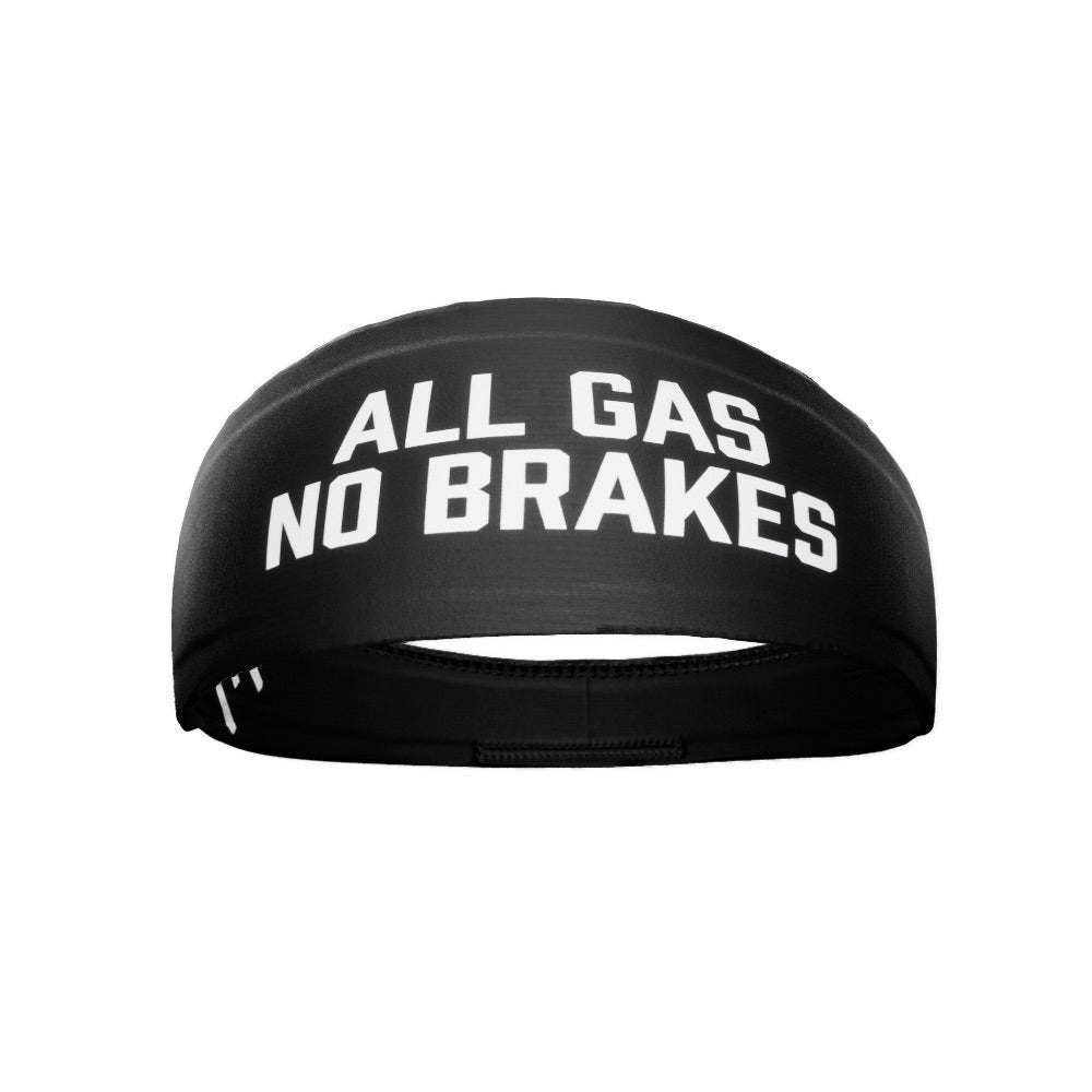 All Gas No Brakes Headband - Sweat-Wicking Sports Headband for Running, Workouts & Fitness - Non-Slip Athletic Head Wrap for Men & Women