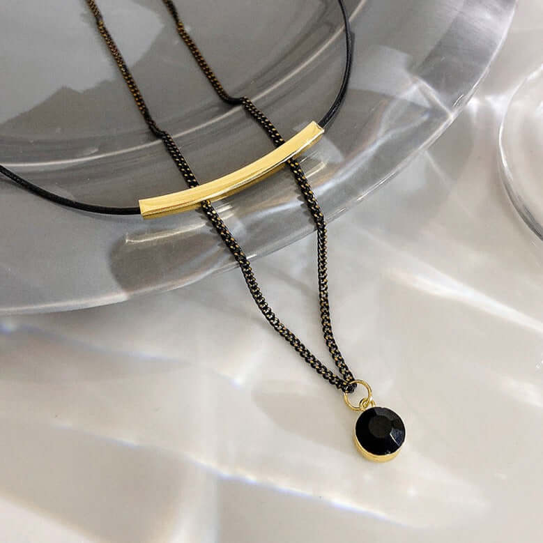Trendy Black Leather Choker Necklace for Women - Gothic Layering Choker Pendant Necklace | Perfect for Parties, Halloween, Cosplay & Everyday Fashion Accessories